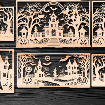 Intra απο ξύλο plywood  Χρώμα wenge 3mm-4mm πάχος - Αποκριάτικο αποκοπής με λέιζερ Δίασταση 15x15 cm INTRAFABR-76912681 - Image 1