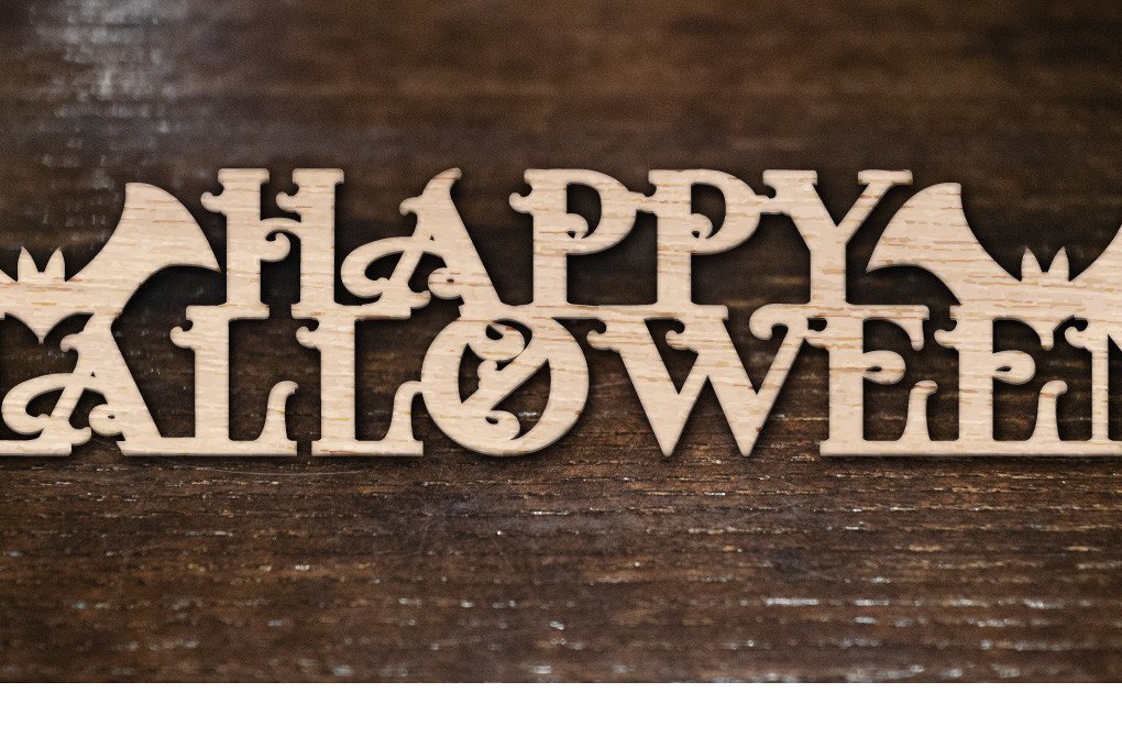 Intra απο ξύλο plywood  Χρώμα wenge 3mm-4mm πάχος - Αποκριάτικη . Halloween . Δίασταση 15x15 cm INTRAFABR-83586816