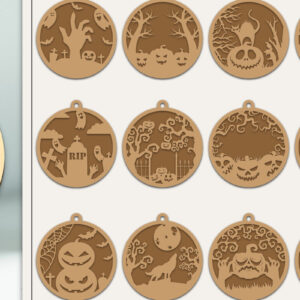 Intra απο ξύλο plywood  Χρώμα wenge 3mm-4mm πάχος - Δέσμη στολίδι με κομμένα λέιζερ αποκριών Δίασταση 6x6 cm INTRAFABR-85863953