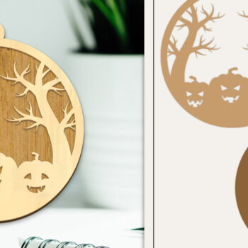 Intra απο ξύλο plywood Χρώμα wenge 3mm-4mm πάχος - Στολίδι για αποκριάτικο λέιζερ Δίασταση 6x6 cm INTRAFABR-109096488 - Image 1