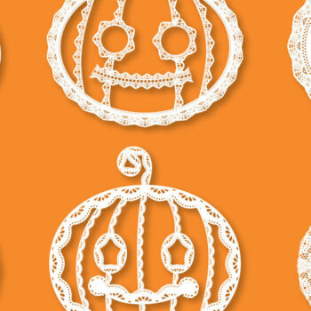 Intra απο ξύλο plywood Χρώμα wenge 3mm-4mm πάχος - Σχέδιο αποκριάτικων κολοκύθες με λέιζερ Δίασταση 15x15 cm INTRAFABR-107884351 - Image 1