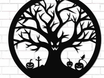 Intra απο ξύλο plywood  Χρώμα wenge 3mm-4mm πάχος - Halloween Decor Wall Δίασταση 15x15 cm INTRAFABR-108492651 - Image 1