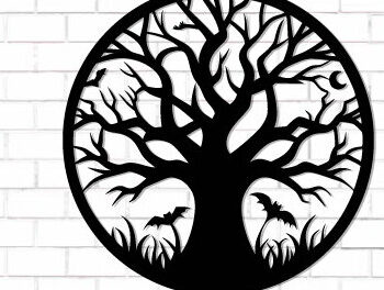 Intra απο ξύλο plywood  Χρώμα wenge 3mm-4mm πάχος - Halloween Decor Wall Δίασταση 15x15 cm INTRAFABR-110667868 - Image 1