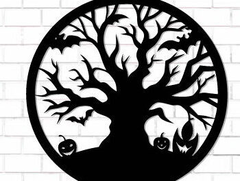 Intra απο ξύλο plywood  Χρώμα wenge 3mm-4mm πάχος - Halloween Decor Wall Δίασταση 15x15 cm INTRAFABR-28107936 - Image 1