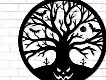 Intra απο ξύλο plywood  Χρώμα wenge 3mm-4mm πάχος - Halloween Decor Wall Δίασταση 15x15 cm INTRAFABR-111201683 - Image 1