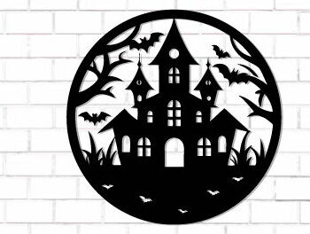 Intra απο ξύλο plywood  Χρώμα wenge 3mm-4mm πάχος - Halloween Decor Wall Δίασταση 15x15 cm INTRAFABR-101273455 - Image 1