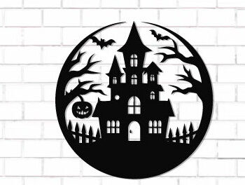 Intra απο ξύλο plywood  Χρώμα wenge 3mm-4mm πάχος - Halloween Decor Wall Δίασταση 15x15 cm INTRAFABR-101309589 - Image 1