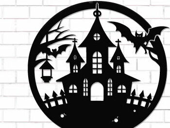 Intra απο ξύλο plywood  Χρώμα wenge 3mm-4mm πάχος - Halloween Decor Wall Δίασταση 15x15 cm INTRAFABR-101321120 - Image 1