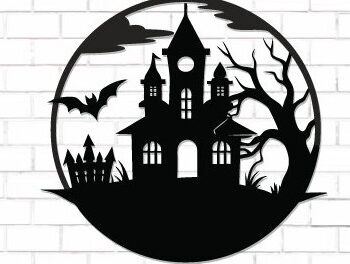 Intra απο ξύλο plywood  Χρώμα wenge 3mm-4mm πάχος - Halloween Decor Wall Δίασταση 15x15 cm INTRAFABR-112052586 - Image 1