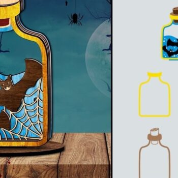 Intra απο ξύλο plywood  Χρώμα wenge 3mm-4mm πάχος - Αποκριάτικη Δίασταση 10x8 cm INTRAFABR-112052631 - Image 2