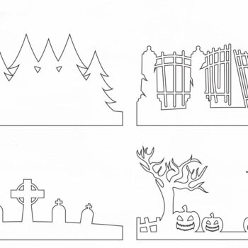 Intra απο ξύλο plywood  Χρώμα wenge 3mm-4mm πάχος - Halloween Lasercut - Halloween Sign Δίασταση 15x15 cm INTRAFABR-84317070 - Image 2