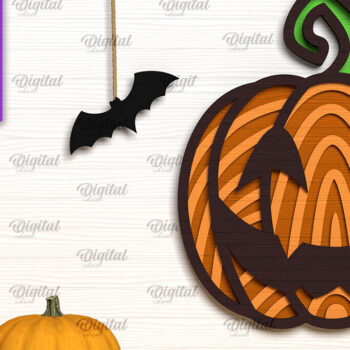 Intra απο ξύλο plywood  Χρώμα wenge 3mm-4mm πάχος - Πακέτο LaserCut Decor με στρώσεις Halloween Δίασταση 15x15 cm INTRAFABR-107343961 - Image 5