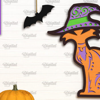 Intra απο ξύλο plywood  Χρώμα wenge 3mm-4mm πάχος - Πακέτο LaserCut Decor με στρώσεις Halloween Δίασταση 15x15 cm INTRAFABR-107343961 - Image 8