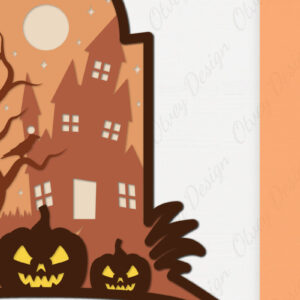 Intra απο ξύλο plywood  Χρώμα wenge 3mm-4mm πάχος - αποκοπής με λέιζερ Halloween Δίασταση 15x15 cm INTRAFABR-107343930