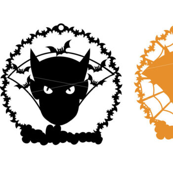 Intra απο ξύλο plywood  Χρώμα wenge 3mm-4mm πάχος - Πακέτο αρχείων αποκοπής με λέιζερ Halloween Δίασταση 5x14 cm INTRAFABR-110854553 - Image 7