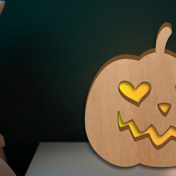 Intra απο ξύλο plywood  Χρώμα wenge 3mm-4mm πάχος - Halloween Led Night Light Δίασταση 15x15 cm INTRAFABR-80307585 - Image 1
