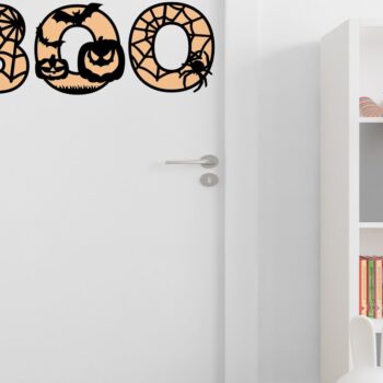 Intra απο ξύλο plywood  Χρώμα wenge 3mm-4mm πάχος - Πακέτο λέιζερ Halloween Letters 52 Δίασταση 15x15 cm INTRAFABR-110855011 - Image 5