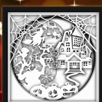 Intra απο ξύλο plywood  Χρώμα wenge 3mm-4mm πάχος - Εξάχνωση Halloween Light Box Δίασταση 20x20 cm INTRAFABR-118392959 - Image 5