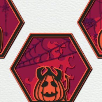 Intra απο ξύλο plywood  Χρώμα wenge 3mm-4mm πάχος - αποκοπής 3D Lightbox Halloween Lightbox Δίασταση 15x15 cm INTRAFABR-123180465 - Image 1