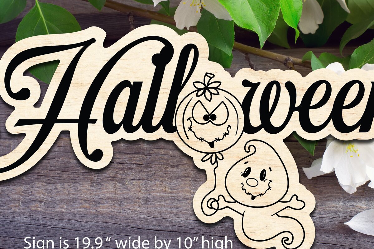 Intra απο ξύλο plywood  Χρώμα wenge 3mm-4mm πάχος - Μικρό φάντασμα αποκριών με μπαλόνι Δίασταση 15x15 cm INTRAFABR-124640088