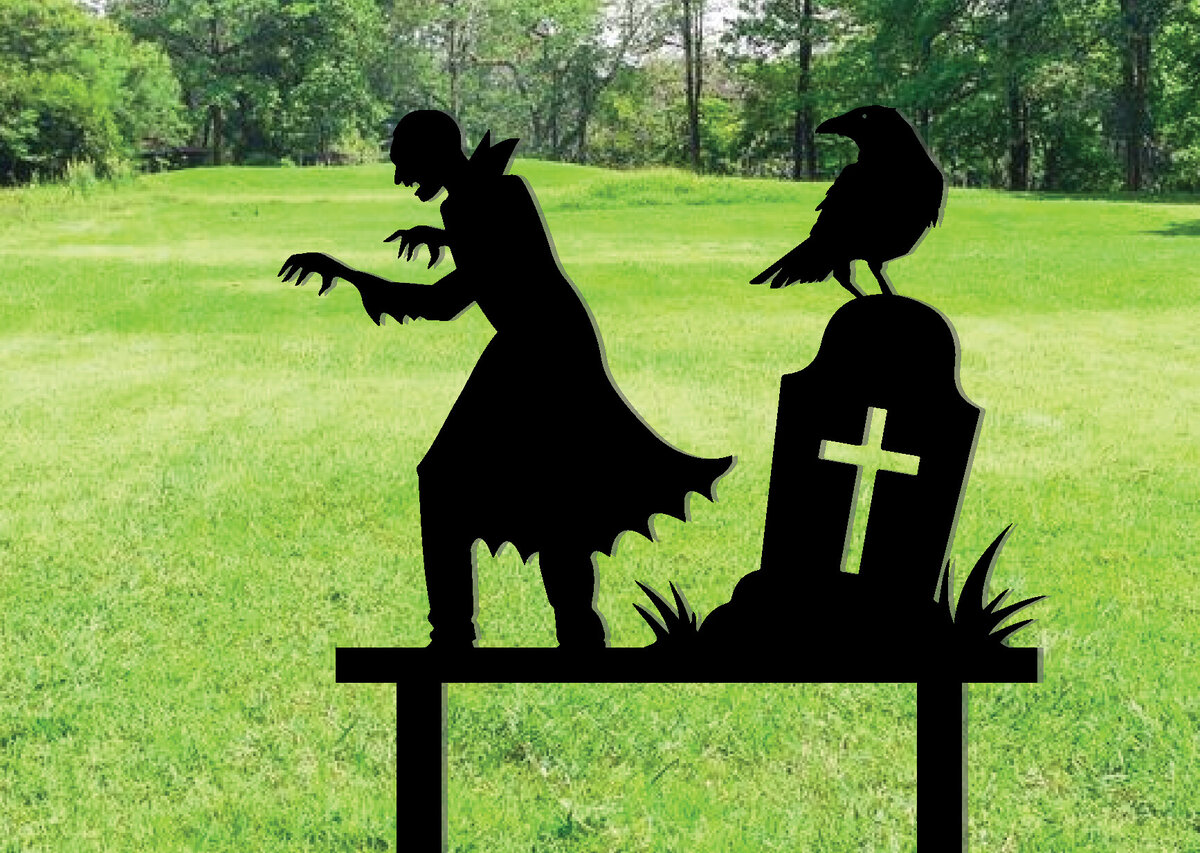 Intra απο ξύλο plywood  Χρώμα wenge 3mm-4mm πάχος - Διακοσμητικό σημάδι Halloween Metal Garden Stakes Δίασταση 30x40 cm INTRAFABR-66197454