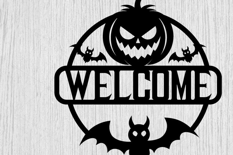 Intra απο ξύλο plywood  Χρώμα wenge 3mm-4mm πάχος - Αρχεία αποκοπής με λέιζερ Halloween Metal Sing Δίασταση 40x50 cm INTRAFABR-35480786