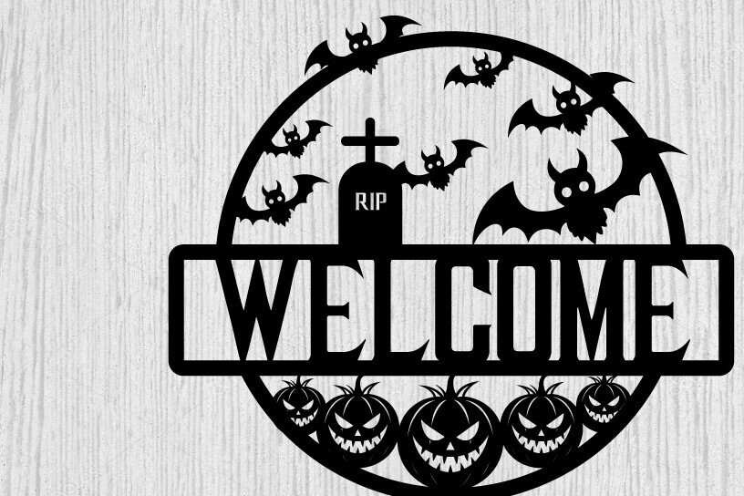 Intra απο ξύλο plywood  Χρώμα wenge 3mm-4mm πάχος - Αρχεία αποκοπής με λέιζερ Halloween Metal Sing Δίασταση 40x50 cm INTRAFABR-70963353