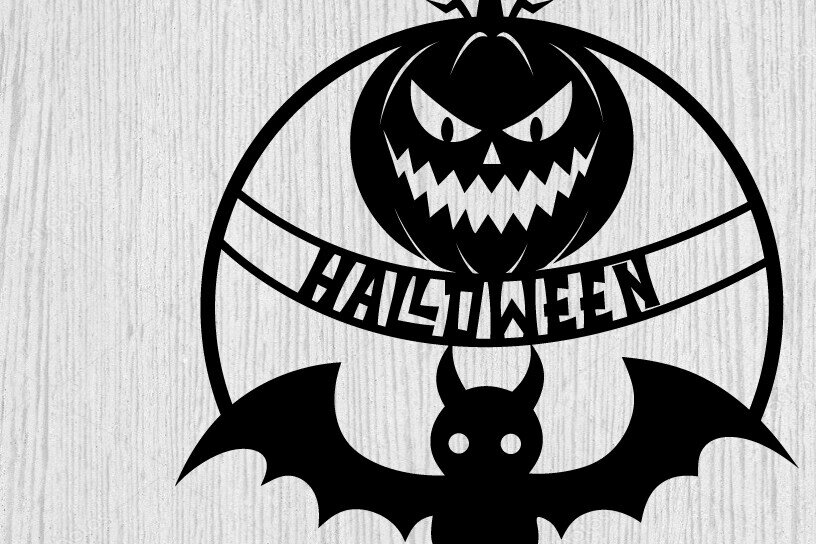 Intra απο ξύλο plywood  Χρώμα wenge 3mm-4mm πάχος - Αρχεία αποκοπής με λέιζερ Halloween Metal Sing Δίασταση 40x50 cm INTRAFABR-70963378