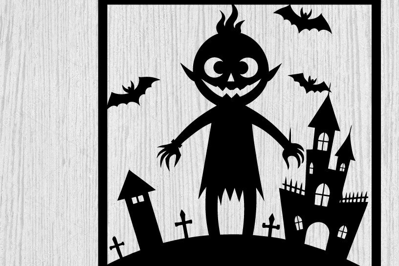 Intra απο ξύλο plywood  Χρώμα wenge 3mm-4mm πάχος - Αρχεία αποκοπής με λέιζερ Halloween Metal Sing Δίασταση 40x50 cm INTRAFABR-70958686