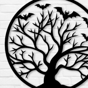 Intra απο ξύλο plywood  Χρώμα wenge 3mm-4mm πάχος - κοπής με λέιζερ ού τοίχου Halloween Δίασταση 6x6 cm INTRAFABR-70963431