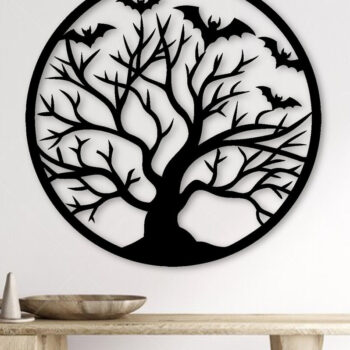 Intra απο ξύλο plywood Χρώμα wenge 3mm-4mm πάχος - κοπής με λέιζερ ού τοίχου Halloween Δίασταση 6x6 cm INTRAFABR-70963431 - Image 2