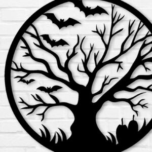 Intra απο ξύλο plywood  Χρώμα wenge 3mm-4mm πάχος - κοπής με λέιζερ ού τοίχου Halloween Δίασταση 6x6 cm INTRAFABR-70963449