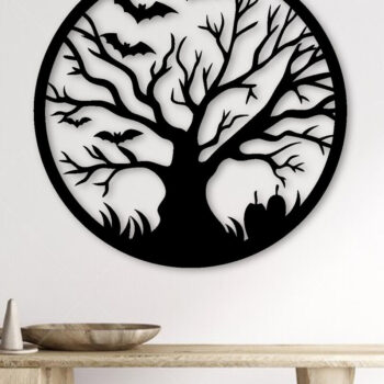 Intra απο ξύλο plywood Χρώμα wenge 3mm-4mm πάχος - κοπής με λέιζερ ού τοίχου Halloween Δίασταση 6x6 cm INTRAFABR-70963449 - Image 2