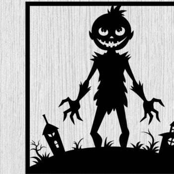 Intra απο ξύλο plywood Χρώμα wenge 3mm-4mm πάχος - με λέιζερ ού τοίχου Halloween Δίασταση 40x50 cm INTRAFABR-70963518 - Image 1