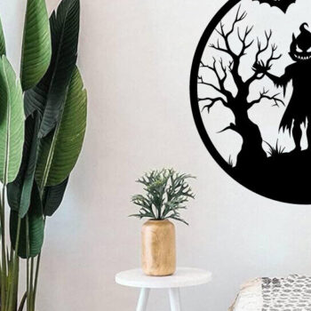 Intra απο ξύλο plywood  Χρώμα wenge 3mm-4mm πάχος - με λέιζερ ού τοίχου Halloween Δίασταση 40x50 cm INTRAFABR-70963537 - Image 2