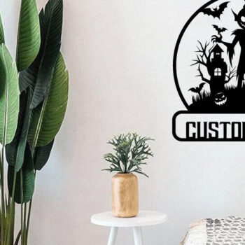 Intra απο ξύλο plywood  Χρώμα wenge 3mm-4mm πάχος - με λέιζερ ού τοίχου Halloween Δίασταση 40x50 cm INTRAFABR-70963661 - Image 2