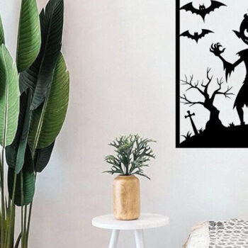 Intra απο ξύλο plywood  Χρώμα wenge 3mm-4mm πάχος - με λέιζερ ού τοίχου Halloween Δίασταση 40x50 cm INTRAFABR-70963679 - Image 2