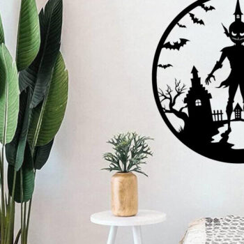 Intra απο ξύλο plywood Χρώμα wenge 3mm-4mm πάχος - με λέιζερ ού τοίχου Halloween Δίασταση 40x50 cm INTRAFABR-70963697 - Image 2