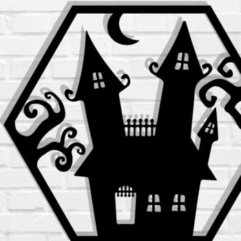 Intra απο ξύλο plywood  Χρώμα wenge 3mm-4mm πάχος - με λέιζερ ού τοίχου Halloween Δίασταση 40x50 cm INTRAFABR-70963716 - Image 1