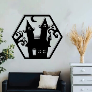 Intra απο ξύλο plywood  Χρώμα wenge 3mm-4mm πάχος - με λέιζερ ού τοίχου Halloween Δίασταση 40x50 cm INTRAFABR-70963716 - Image 3