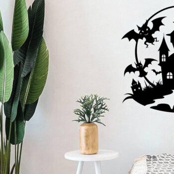 Intra απο ξύλο plywood  Χρώμα wenge 3mm-4mm πάχος - με λέιζερ ού τοίχου Halloween Δίασταση 40x50 cm INTRAFABR-70963796 - Image 2