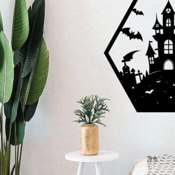 Intra απο ξύλο plywood  Χρώμα wenge 3mm-4mm πάχος - με λέιζερ ού τοίχου Halloween Δίασταση 40x50 cm INTRAFABR-70963814 - Image 2