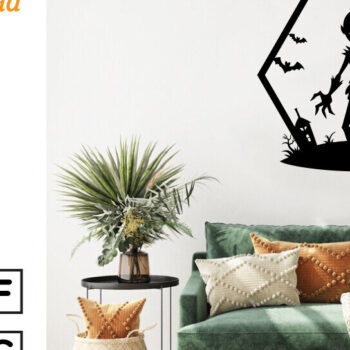 Intra απο ξύλο plywood Χρώμα wenge 3mm-4mm πάχος - με λέιζερ ού τοίχου Halloween Δίασταση 40x50 cm INTRAFABR-70963855 - Image 3