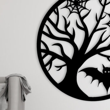 Intra απο ξύλο plywood  Χρώμα wenge 3mm-4mm πάχος - με λέιζερ ού τοίχου Halloween Δίασταση 40x50 cm INTRAFABR-70963878 - Image 3