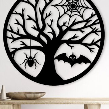 Intra απο ξύλο plywood  Χρώμα wenge 3mm-4mm πάχος - με λέιζερ ού τοίχου Halloween Δίασταση 40x50 cm INTRAFABR-24713529 - Image 2