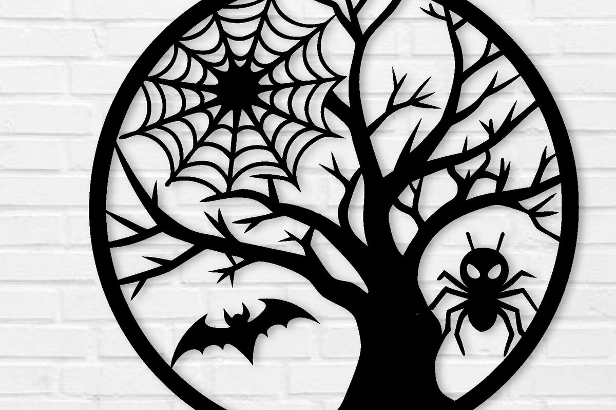 Intra απο ξύλο plywood  Χρώμα wenge 3mm-4mm πάχος - με λέιζερ ού τοίχου Halloween Δίασταση 40x50 cm INTRAFABR-119858345