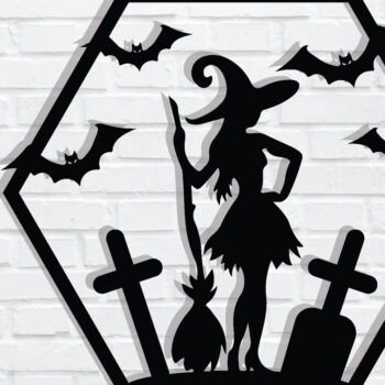 Intra απο ξύλο plywood  Χρώμα wenge 3mm-4mm πάχος - με λέιζερ ού τοίχου Halloween Δίασταση 40x50 cm INTRAFABR-7091782 - Image 1