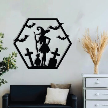 Intra απο ξύλο plywood  Χρώμα wenge 3mm-4mm πάχος - με λέιζερ ού τοίχου Halloween Δίασταση 40x50 cm INTRAFABR-7091782 - Image 3