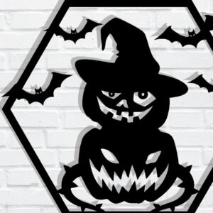 Intra απο ξύλο plywood  Χρώμα wenge 3mm-4mm πάχος - με λέιζερ ού τοίχου Halloween Δίασταση 40x50 cm INTRAFABR-17220879