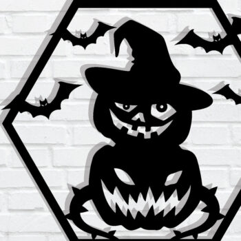 Intra απο ξύλο plywood  Χρώμα wenge 3mm-4mm πάχος - με λέιζερ ού τοίχου Halloween Δίασταση 40x50 cm INTRAFABR-17220879 - Image 1